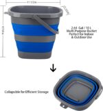 Collapsible Bucket with 2.6 Gallon (10L), Mop Bucket for Cleaning, Plastic Bucket for Garden, Car Washing or Camping, Portable Fishing Water Pail - Image 2