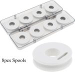 8pcs Fishing Foam Spools Foam Reels Fishing Wire Winder, Fishing Line Board Fishing Line Spools for Storage Organizer Accessories for Fishing Line - Image 2