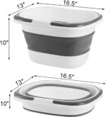 2 Pack 16L/4.2 Gallon Collapsible Plastic Bucket, Foldable Mop Bucket Laundry Basket with Handle, Portable Water Pail Space-Saving Bucket for House Cleaning, Car Washing, Fishing, Camping - Image 2