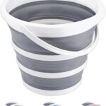 Collapsible Bucket 10L 2.6 Gallon Cleaning Bucket Mop Bucket Folding Foldable Portable Small Plastic Water Supplies for Outdoor Garden Camping Fishing Car Wash Space Saving