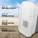 13L Fishing Bucket with Mini Oxygen Pump,Portable Folding Collapsible  Bucket Fish Live Container Box with Breathable Mesh Space Saving Outdoor Traveling Hiking Fishing - Image 2