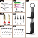 101  Fishing Lure Kit with Fish Lip Gripper Fish Controller Hard and Soft Lures Hooks Jig Heads Weights and Accessories Complete Fishing Gear Set for Freshwater and Saltwater Ideal Gift for Men - Image 2