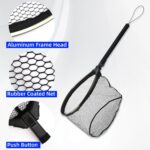 Floating Fishing Net with  Handle,  Aluminum Head Foldable Landing Net, Rubber Coated Fishing Net, Lightweight & Compact, 16 Inch - Image 2