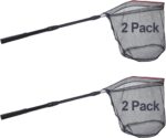 Fishing Landing Net with Telescoping Pole Handle for Salmon, Fly, Kayak, Catfish, Bass, Trout Fishing,Easy Catch & Release, Compact & Foldable for Easy Transportation & Storage