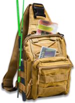 Fishing Backpack - Sling Bag with Rod Holder - Fly Fishing Tackle Bag - Gifts for Men and Women