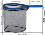 Fish Net Portable Landing Net for Fishing Detchable Handle Soft Rubber Net Trout Catch Net with Elastic Rope Fishing Tackle 60cm Dip Net - Image 2