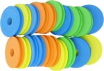 20PCS Round Fishing Line Foam Spools - 68mm/2.68inch Storage Holders, Rigs & Hooks Boards, Winding Boards - Random Colors