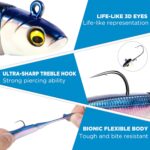 Fishing Lures, Pre-Rigged Jig Head Bass Lures with Paddle Tail, Fishing Bait for Freshwater Saltwater, Soft Plastic Fishing Lures Baits for Trout Crappie Fishing Gear, Fishing Gifts for Men - Image 2