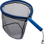 Fish Net Portable Landing Net for Fishing Detchable Handle Soft Rubber Net Trout Catch Net with Elastic Rope Fishing Tackle 60cm Dip Net
