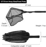 Fishing Net Fish Landing Net, Foldable Collapsible Telescopic Pole Handle, Durable Nylon Material Mesh, Safe Fish Catching or Releasing - Image 2